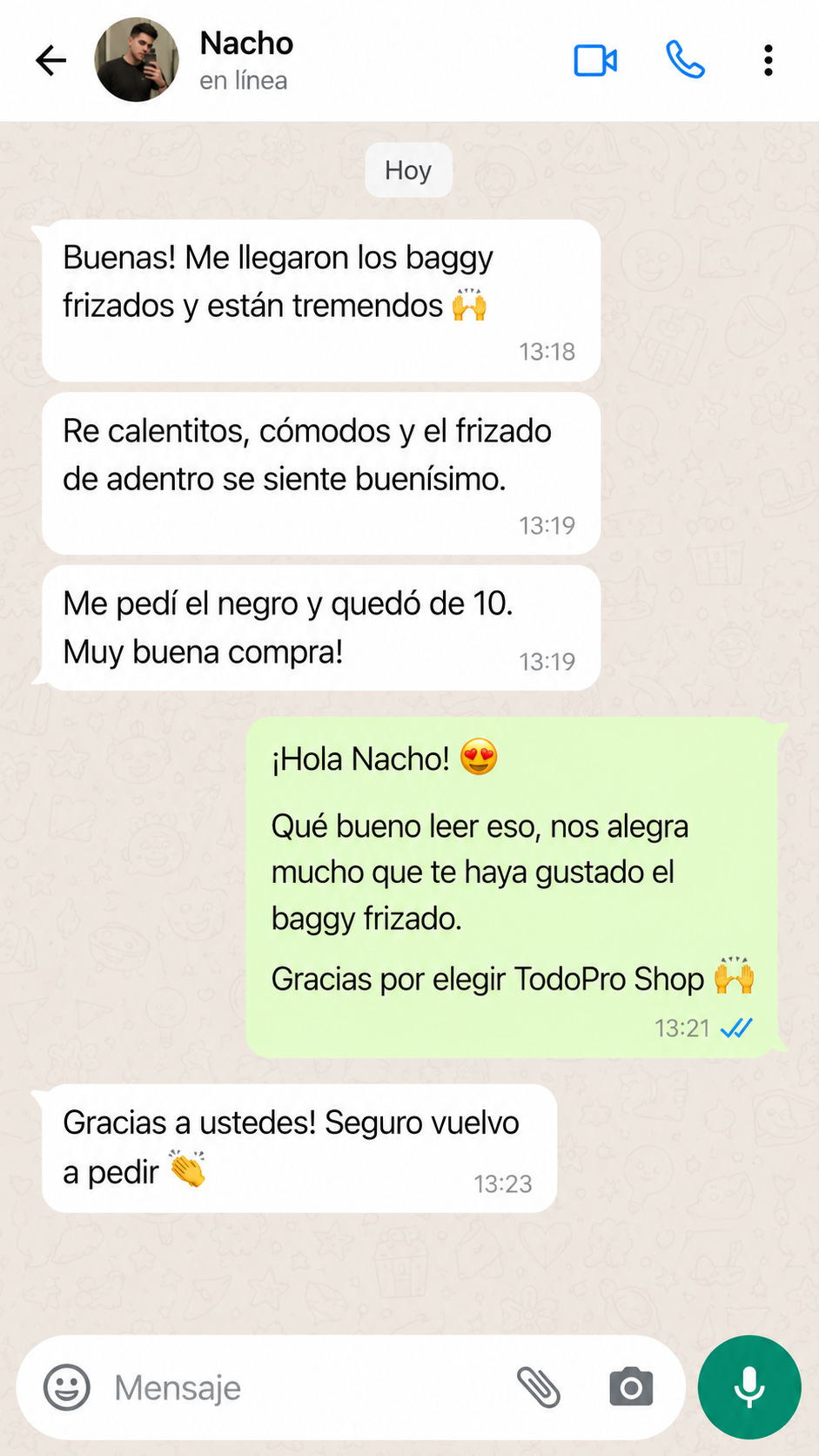 Review real de WhatsApp